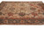 8'10" x 10'7" Oushak style rug angled view showing all-over floral lattice and green border