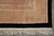 8x9 square Chinese Art Deco rug corner with black band and hand-tied ivory fringe