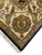 Border corner detail with acanthus leaves, olive guard stripe and hand-tied ivory fringe