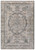 Full overhead view of the faded Persian Tabriz rug with central medallion and three floral borders