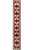 Full overhead view of the long narrow runner, six linked medallions down an ivory and red field