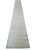 Full length of the pale ivory wool runner photographed on white, fringe at the near end