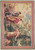 Full tapestry upright, figural woodland scene framed by a wide rose pink acanthus border