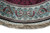 Border detail: teal band of scrolling paisley figures in burgundy and ivory beside black guard stripes