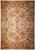 Full overhead view of the ivory-field Lavar rug with its wide honey border and guard stripes
