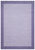 Full overhead view of lavender rug with wide deep purple border on white background