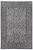 Full overhead view of ivory Persian Ardakan rug with all-over blue floral field and wide border