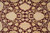 Close-up of all-over floral field with cream cartouches, gold rosettes and blush accents
