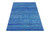 Angled full view of 9x12 modern Oriental rug in aqua blue hand-knotted wool