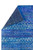 Folded corner revealing grey cotton foundation, blue selvedge and dense hand-tied wool knots