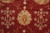 8 petal rosette flanked by flowering sprays, hand-knotted detail of the 9x12 floral rug