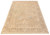 8'2" x 9'5" Chobi Peshawar rug photographed at an angle showing soft sand field and ivory fringe