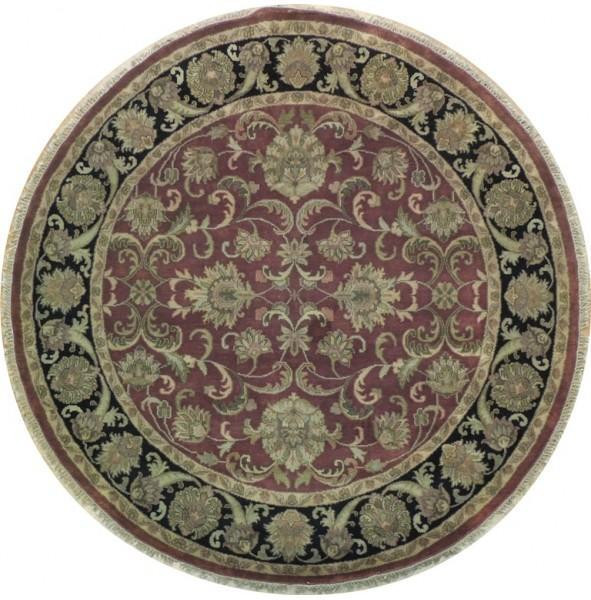 Harooni Rugs - Exotic 8x8 Authentic Handmade Round Agra Rug - India