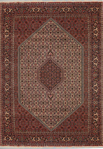 6'6" x 9'7" Persian Bijar Mahi Design