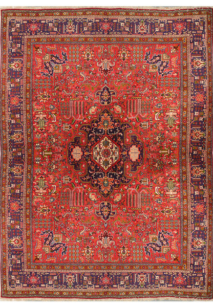 10 x 13 Geometric Persian Tabriz Rug