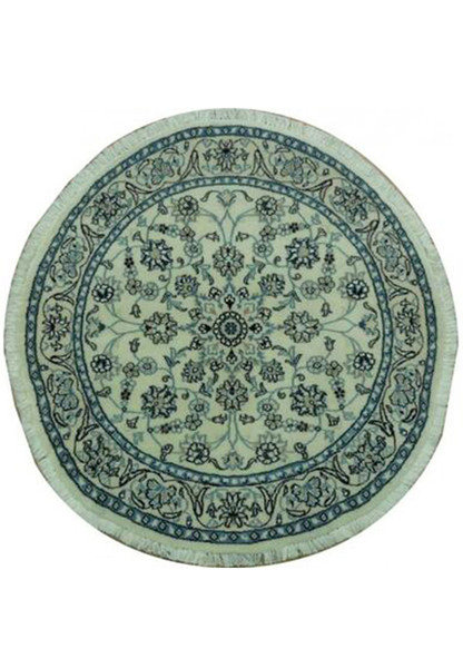 3'7" x 3'7" Persian Nain Round Rug