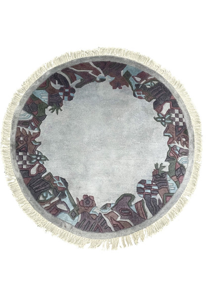 5 x 5 Modern Tibetan Round Rug