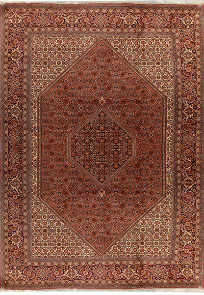 6'3" x 9'8" Persian Bijar Iron Rug