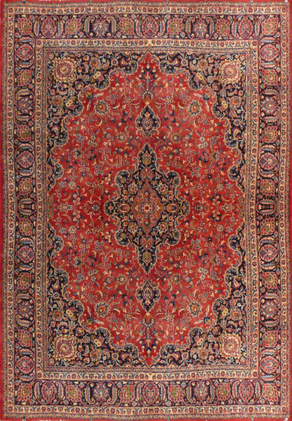 9'6" x 12'7" Persian Kashan Rug
