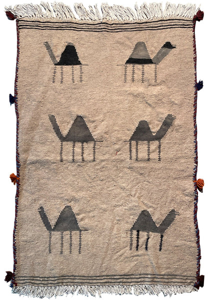 2'5" x 3'7" Antique Qashqai Kelim Rug