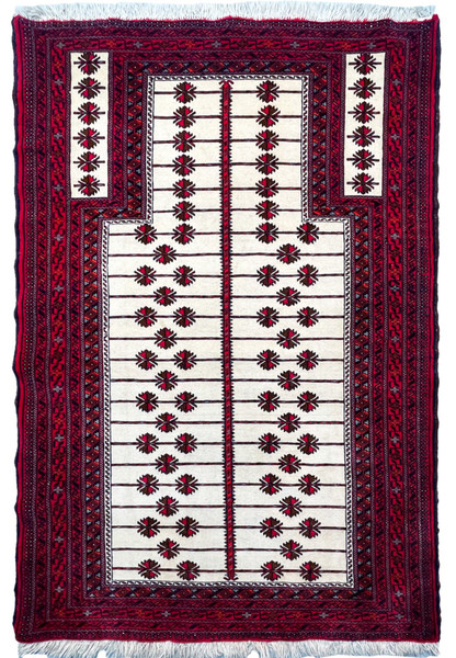 3'7" x 5'4 Rare Persian Baluch Tribal Rug