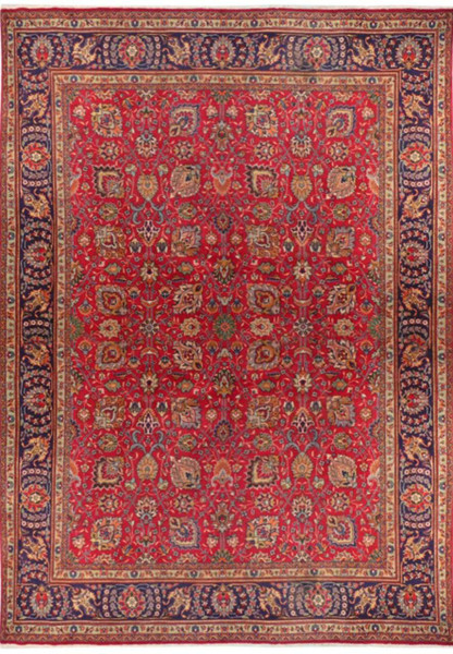 10 x 13 Persian Tabriz Rug Allover Design