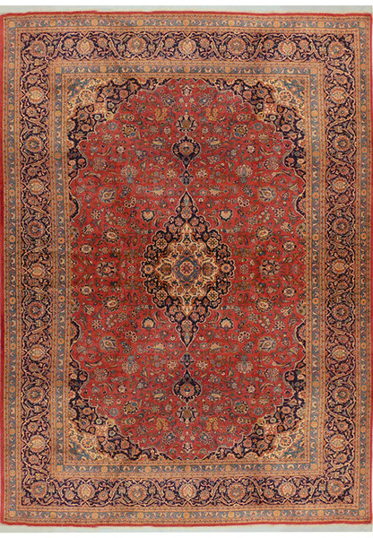 10 x 14 Persian Kashan Rug 4