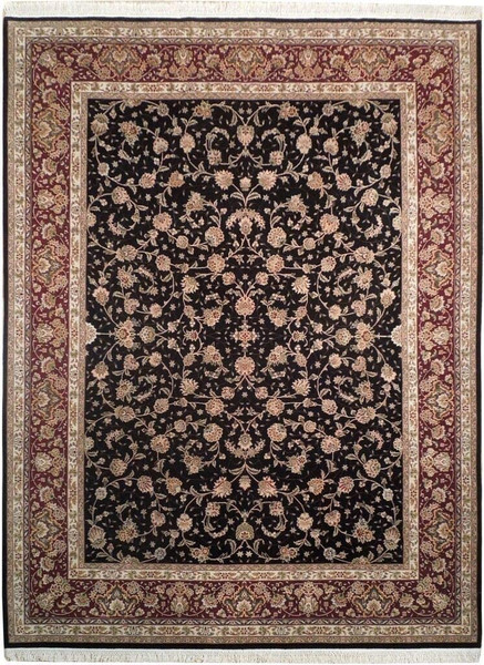 8 x 10 Oriental Tabriz Design Wool & Silk Rug