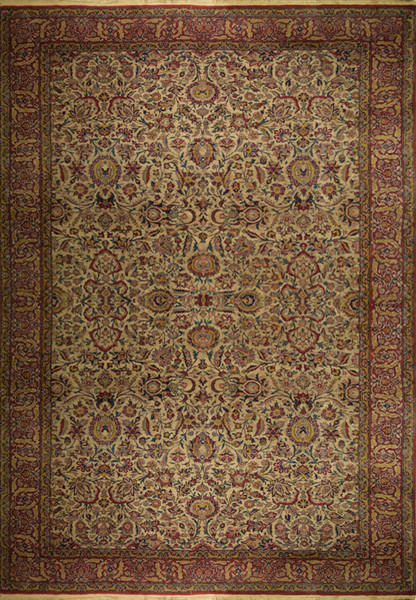 5'4" x 7'8" Antique Persian Kashan Rug