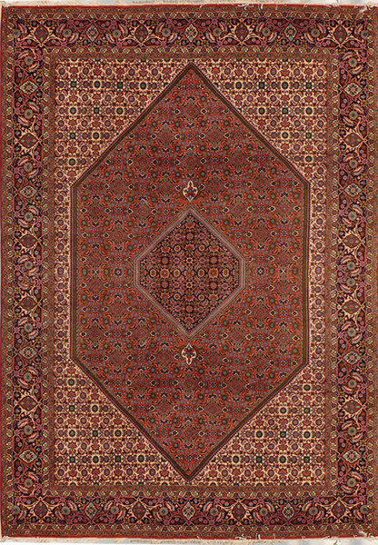 7 x 10 Persian Bijar Iron Rug 2