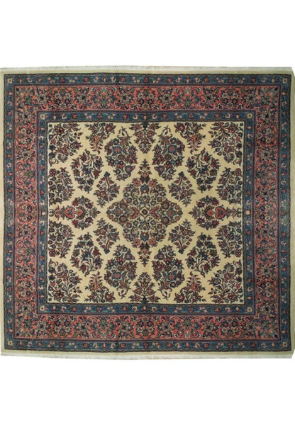 8 x 8 Persian Sarough Square Rug