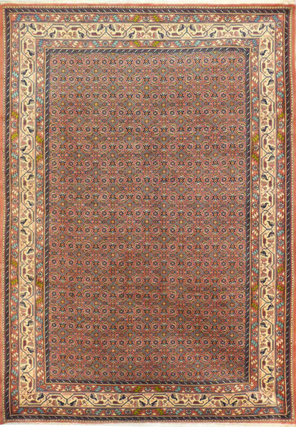 7x10 Persian Enjilas Rug - A Work of Art for Your Home. Admire the beauty and craftsmanship of this handwoven Persian Enjilas rug. With intricate floral patterns and bold colors, this 7x10 rug is a true masterpiece. The traditional knotting technique used to create this rug gives it a dense and durable structure, making it a valuable addition to any home or collection. Don't miss the chance to own this breathtaking Persian Enjilas rug - a work of art for your floor