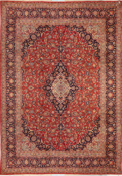 9'8 x 13'3 Persian Kashan Rug | Shown on TV Show Shark Tank