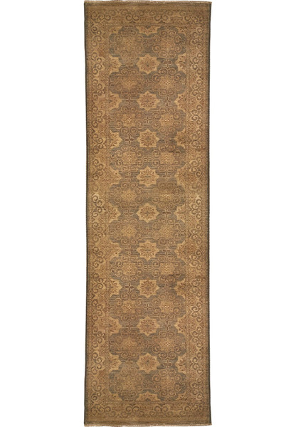 Geometric pattern Oriental Peshawar Antique Look Runner Rug for hallways and high-traffic areas