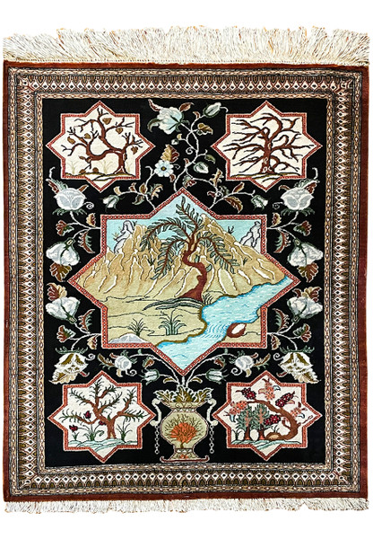 Persian Qum Silk Rug