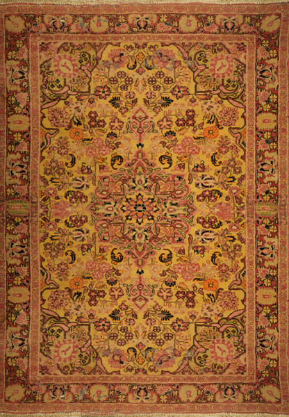 4'5" x 6'7" Antique Persian Sarough Rug