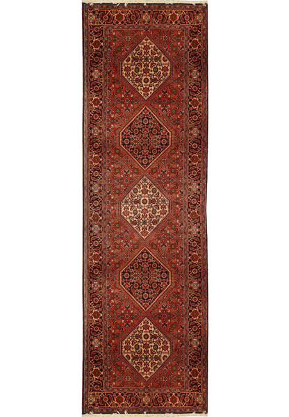 3 x 9'7" Persian Bijar Mahi Design Runner Rug