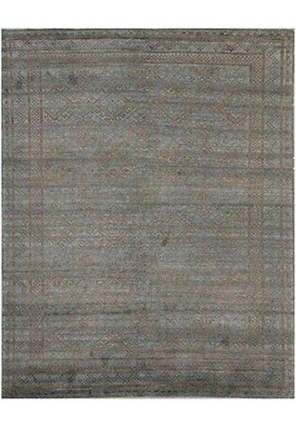 Gray Modern Affordable Handmade 5' x 8' Area Rug Silky Viscose Rayon& Wool