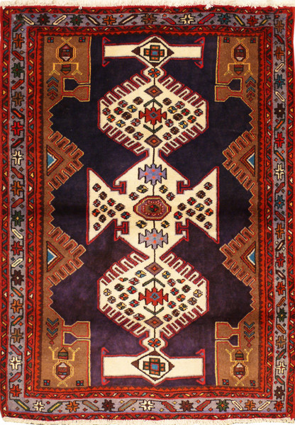3'4 x 5 Antique Persian Khamseh Rug