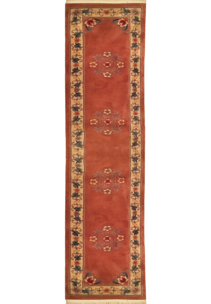 2'3 x 11 Floral Oriental Beijing Runner Rug