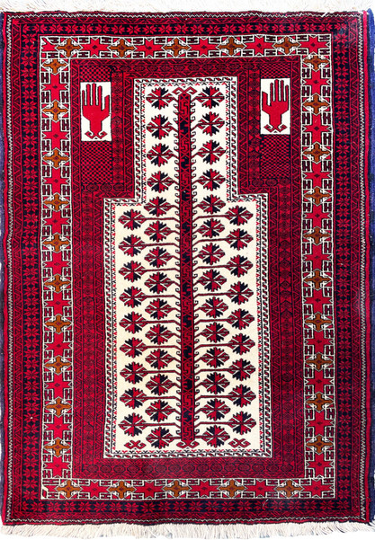 3'2" x 4'5" Persian Baluch Rug