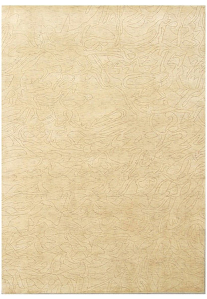 5 x 8 Abstract Beige Carved Modern Handmade Rug