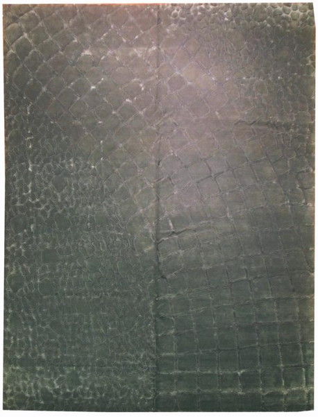 12' x 15' Gray Modern Handmade Pavement Pattern Rug Wool Viscose Soft and Thick