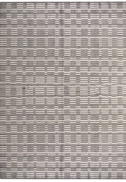 8 x 10 Silver Gray Handmade Modern Rug Organic Wool & Silk feeling