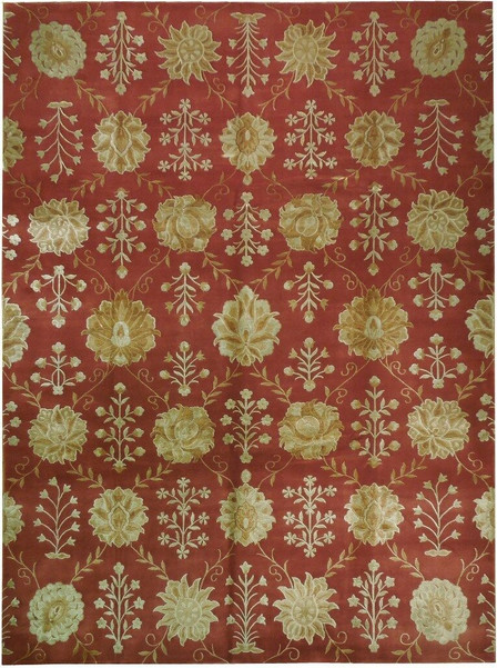 9 x 12 Wool & Silk Transitional Rug