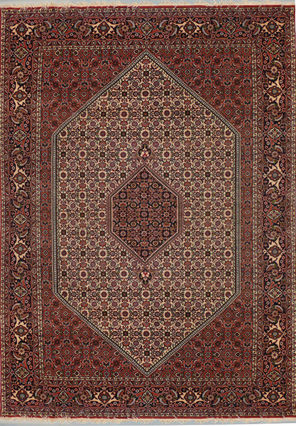 6'6" x 9'7" Persian Bijar Mahi Design