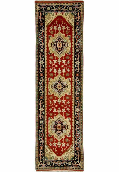 3 x 10 Caucasian Design Geometric Serapi Runner