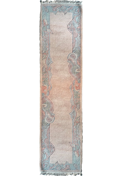 Overall view of the 2'6" x 11'2" Modern Nepali Runner Rug showcasing its contemporary design.