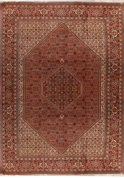 6'3" x 9'8" Persian Bijar Iron Rug