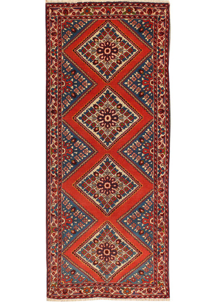 2'4 x 6'5 Persian Rudbar Runner Geometric Design